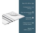 Beurer HK 26 Heat Pad; 3 Illuminated temperature settings; Auto switch-off after 90 min;Cotton cover washable on 40°; BSS;40(L)x30(W) cm; white-grey