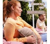 Beurer HK 77 Heaty smokey-taupe;lithium-ion battery; Soft velvet cushion cover machine-washable at 30°C; 3 temperature settings; Fast heating; BSS; 45(L)x45(W) cm