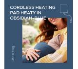 Beurer HK 77 Heaty obsidian-blue; lithium-ion battery; Soft velvet cushion cover machine-washable at 30°C; 3 temperature settings; Fast heating; BSS; 45(L)x45(W) cm