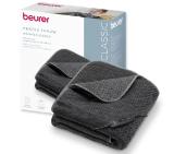 Beurer HD 65 Dark Grey Heated Overblanket; Soft and cuddly surface; 3 temperature;auto switch-off 3 hours; removable switch; washable at 30°, Oko-Tex 100; 180(L)x130(W)cm
