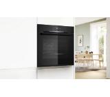 Bosch HBA372EB4, SER4, Oven A+, Pyro+Hydro, 7 HM, AutoPilot 10, 1 lvl rail, full touch control, red/white, glass panel, Air Fry tray, black