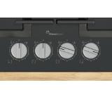 Bosch PPP6A6I40, SER6, Gas hob, 4 zones, 9 power levels, FlameSelect new, Easy cleaning, metal knobs, black, flush, 60cm