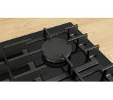 Bosch PPP6A6I40, SER6, Gas hob, 4 zones, 9 power levels, FlameSelect new, Easy cleaning, metal knobs, black, flush, 60cm