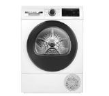 Bosch WQG14501BY, SER6, Tumble dryer with heat pump 9kg D / B cond., 63dB, SelfCleaning condenser, drain set, black-blackgrey door, silver-black soft dial