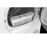 Bosch WQG14501BY, SER6, Tumble dryer with heat pump 9kg D / B cond., 63dB, SelfCleaning condenser, drain set, black-blackgrey door, silver-black soft dial