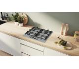 Bosch PCP6A5I90, SER6, Gas hob, 4 zones, Wok burner, 9 power levels, FlameSelect new, Easy cleaning, inox, 60cm