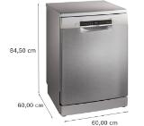 Bosch SMS4HVI14E, SER4, Free-standing dishwasher, C, Polinox, 9,0l, 14ps, 6p/5o, 46dB(C), Silence 45dB, 3rd drawer, Rackmatic, varioFlex baskets, inox, HC