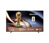 Hisense 100" U8Q, 4K Ultra HD 3840x2160, Mini Led Pro, FALD, Quantum Dot, 165Hz, IPS, HDR 10+, HLG, Dolby Vision IQ, Dolby Atmos, Smart TV,Light Sensor,WiFi 5GHz, WiFi Direct, BT, Anyview Cast, 3xHDMI, 2xUSB, LAN, CI+, DVB-T2/C/S2, Black
