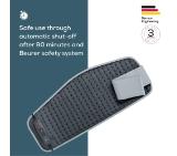Beurer HK 60 Cosy Grey Abdominal & Back Heat Pad; 3 temperature settings; auto switch-off after 90 min; washable on 30°;Fast heating; Fleece fibre;BSS;69(L)x28(W) cm: Max waist 102sm