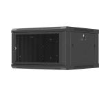 Lanberg rack cabinet 19" wall-mount 6U / 600x600 for self-assembly (flat pack), black
