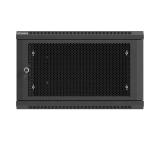 Lanberg rack cabinet 19" wall-mount 6U / 600x600 for self-assembly (flat pack), black