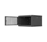 Lanberg rack cabinet 19" wall-mount 6U / 600x600 for self-assembly (flat pack), black