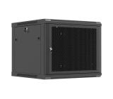 Lanberg rack cabinet 19" wall-mount 9U / 600x600 for self-assembly (flat pack), black