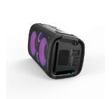 Hisense Party Rocker One Plus (HP110) Bluetooth Speaker with 300W Power, Built-in Woofer, Karaoke Mode, Built-in Wireless Charging Pad, AUX Input and Output, USB, 15 Hour Long-Lasting Battery 4 x 2500Ah, 2x mics included, Black