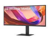 LG 34U650A-B, 34" UltraWide  21:9, IPS, Curved, 100 Hz, 5ms, 1000:1, 300cd/m2, WQHD 3440x 1440, sRGB 99%, HDR 10, HDMI, DisplayPort, USB-C, PD- 96 W, DP, Reader mode, Dynamic Action Sync, PIP, PBP, Tilt, Height (Range), Pivot, Speacers 2x7W, LG Switch, B