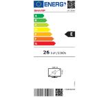 Sharp 32HA1205E, 32" LED HD 1366x768 HD Frameless, 100 000:1, DVB-T/T2/C/S/S2, Active Motion 100, Speaker 2x8W, Dolby Digital, CI+, 3xHDMI (ARC/CEC), 2xUSB, LAN, Video/Audio input (3 x RCA), Hotel Mode, E, 2 pole Stand