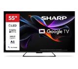 Sharp 55HR7265E, 55" QLED  GOOGLE TV, 4K 144Hz Quantum Dot 3840x2160 Frameless, AQUOS AI, DVB-T/T2/C/S/S2, Active Motion 1400, HDR10, Dolby Atmos, Dolby Vision, DTS:X, Google Assistant, HDMI eARC, Mini Composite/CVBS + Audio input, USB, Wi-Fi, Bluetooth