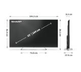 Sharp 65JP7265E, 65" QLED Mini led Google TV, 4K Ultra HD 3840x2160 Frameless, AQUOS, DVB-T/T2/C/S/S2, Active Motion 1000, HDR10, Dolby Atmos, Dolby Vision, Google Assistant, HARMAN/KARDON, HDMI 2.1 with eARC, 3.5mm Headphone jack / line-out, USB, Wi-Fi