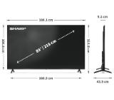 Sharp 85HP5265E, 85" QLED Google TV, 4K Ultra HD  3840x2160 Frameless, 1 000 000:1, AQUOS, DVB-T/T2/C/S/S2, Active Motion 1000, HDR10, Dolby Atmos, Dolby Vision, Google Assistant, Google Cast, HDMI 2.1 with eARC, 3.5mm Headphone jack / line-out, HARMAN/K