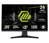 MSI MAG 242F, 23.8", 0.5ms, 200Hz, Rapid IPS, 1920x1080 (FHD), 16:9, AMD FreeSync Premium, 89% DCI-P3, AG, HDR Ready, 300 nits, 1000:1, DCR 100M:1, DP(1.2a), HDMI 2.0b, Tilt, VESA, Black, 3kg