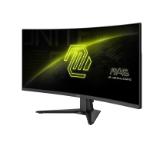 MSI MAG 346CQ, 34”, 1ms, 180Hz, Rapid VA, 3440 x 1440 (UWQHD), 21:9, CURVE 1500R, AMD FreeSync Premium, 75% DCI-P3, AG, HDR Ready, 300 nits, 4000:1, DCR 100M:1, DP(1.4a), 2xHDMI 2.0b, Tilt, VESA, Black, 6.3kg