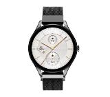 HiFuture Aura2 Black, 1.32" AMOLED, Powered by Dual Core, Metallic Frame, Bluetooth Call, 3D User Interface, 1ATM Waterproof, 24/7 True Heart Rate & Blood Oxygen Sensor, 100+ Sports Mode, Up to 7 days daily use, Extra Silicone Strap inbox