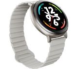 HiFuture Aurora Silver, 1.43" AMOLED,  466*466, Powered by Dual Core & Syntra AI, Bluetooth Call, IP68  Waterproof, 24/7 True Heart Rate & Blood Oxygen Sensor, Up to 10 days daily use, Magnetic Strap