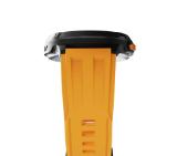 HiFuture Pilot-M Orange, Sporty Design, Powder Metallurgy Stainless Steel Buckle, Solid Silicone, Unique Patterns, Fit Size: 22mm