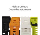 HiFuture Pilot-M Fluorescent Yellow, Sporty Design, Powder Metallurgy Stainless Steel Buckle, Solid Silicone, Unique Patterns, Fit Size: 22mm