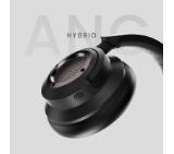 HiFuture FutureTour X Black, Hybrid Active Noise Canceling, 35-Hour Playtime, Memory Protein Foam Cover, AI Enhanced Crystal-Clear Call, Wireless 5.4, AUX Cable