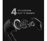 HiFuture ChromeBuds Red, Metallic Charge Case, 4 MICS ENC, Wireless 5.4, Up to 6 Hours Battery Life by one charge, IPX5, Ultra Bass, Up to 30 Hours Battery Life Combined