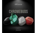 HiFuture ChromeBuds Green, Metallic Charge Case, 4 MICS ENC, Wireless 5.4, Up to 6 Hours Battery Life by one charge, IPX5, Ultra Bass, Up to 30 Hours Battery Life Combined