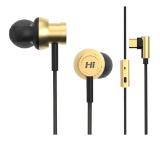 HiFuture Hi5 Champagne Gold, Metal Body by CNC, High Clarity Microphone, TYPE-C Plug Cord-controlled, Hi-Res Audio Certified, Total cable length 1220mm±30mm