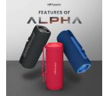HiFuture Alpha Red, Bluetooth 5.3, IPX7 Waterproof, 20W Output, Pair to Play (TWS Mode), Up to 12 Hours Playtime, Built in 2-in-1 Amplifier