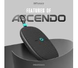 HiFuture ASCENDO Black, Bluetooth 5.3, IPX7 Waterproof, 20W Output, Pair to Play (TWS Mode), Up to 15 Hours Playtime, Built in 2-in-1 Amplifier