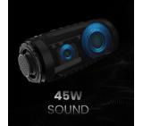 HiFuture Gravity Black, 2-Way Speaker System, 30W*1+15W*1, IPX7 Waterproof, Up to 10 Hours Playtime, Bluetooth 5.3, Pair to Play (TWS Mode)