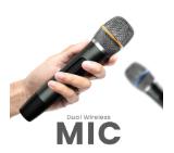 HiFuture Vocalist300 Black, 150W Output, Karaoke Enable, Two Wireless Microphone, 18000mAh Battery (Support Power Bank), RGB Lighting, Pair to Play (TWS Mode), Bluetooth 5.3