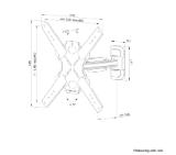 Neomounts Level-850 Wall Mount (full motion, 2 pivots, VESA 400x400)
