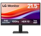 LG 22U401A-B, 21.5" VA, 5ms (GtG at Faster), 100Hz, 3000:1,  Dynamic Action Sync, 250 cd/m2, Full HD 1920x1080, HDR 10 / sRGB 99%, VRR, Flicker Safe, Reader Mode, D-Sub, HDMI, Tilt, Headphone out, Black