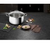 Tefal H8164675 pot with lid, stainless steel/glass, 24 cm, Silver
