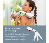 Beurer MG 44 infrared massager; Soothing vibration massage; Rotating massage head and 3-way adjustable handle; Infrared heat; 3 function levels; 4 interchangeable massage attachments