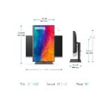 BenQ PD2706U, 27" IPS LED, 5ms, 3840x2160 4K UHD, Designer, AQCOLOR, 95% P3, 99% Rec.709, 99% sRGB, HDR10, B.I., KVM, ICCsync, CAD/CAM, DualView, 1200:1, 350 cd/m2, HDMI, DP, USB Type-C(65W, DP alt), Speak.2x2.5W, Height Adj.,Swivel,Tilt, Gray, 5.3kg.