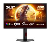 AOC Q27G4SDR, 26.5" QD-OLED, 2560x1440@360Hz, 0.03ms GtG, 1000cd m/2, 1.5M:1, Adaptive Sync, FlickerFree, Low Blue Light, Tilt, Height Adjust, Pivot, Swivel, 2xHDMI, DP, USB hub