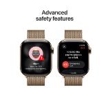 Apple Watch S11 Cellular 42mm Gold Titanium Case with Gold Milanese Loop
