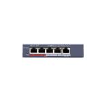 HikVision 4 Port Fast Ethernet Unmanaged POE Switch, 4 x 10/100 Mbps PoE port, 1 x 10/100 Mbps RJ45 port, Total PoE Power Budget 45W, Up to 300 m Long Range PoE Transmission, 6 KV Surge Protection
