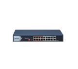 HikVision 16 Port Fast Ethernet Unmanaged POE Switch, 16 x 10/100 Mbps PoE port,1 x Gigabit RJ45 port, 1 x Gigabit combo, Total PoE Power Budget 130W, Up to 300 m Long Range PoE Transmission, 6 KV Surge Protection