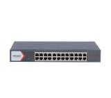 HikVision 24 Port Gigabit Smart Switch, 24 x Gigabit RJ45 ports, Link aggregation, switching capacity 56 Gbps, 6 kV Surge Protection