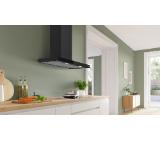 Bosch DWB97DN60, SER6, Chimney hood 90cm A++, EcoSilenceDrive, max 399(699)m3/h, 56(68)dB, 3+1 speeds, touch control, CoP A, Grease eff. 87,4%(B), HC, Color temp. adjust, Matt black