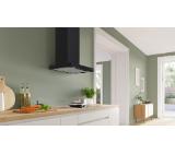 Bosch DWB65CC60, SER4, Chimney hood 60cm B, max 594m3/h, 67dB, 3 speeds, Push buttons, CoP B, Grease eff. 89%(B), Box design, Matt black