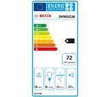 Bosch DWB65CC60, SER4, Chimney hood 60cm B, max 594m3/h, 67dB, 3 speeds, Push buttons, CoP B, Grease eff. 89%(B), Box design, Matt black